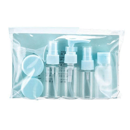 ست مسافرتی آرایشی بهداشتی 9 تیکه آبی