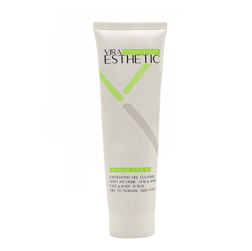 ژل اسکراب پوست صورت و بدن ویرا استتیک مناسب پوست چرب و معمولی | 150 میل