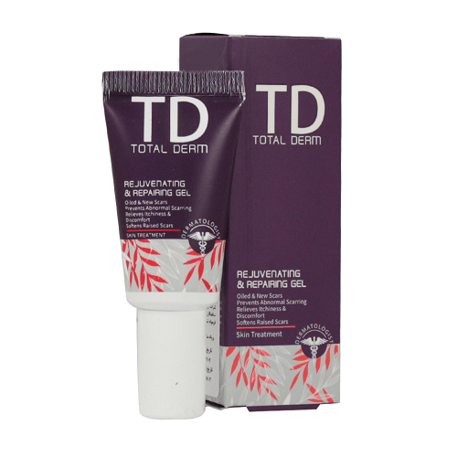 ژل ترمیم کننده و جوانساز پوست صورت توتال درم | 15 میل