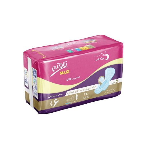 نوار بهداشتی بالدار ماکسی ویژه شب تافته | 5 عددی