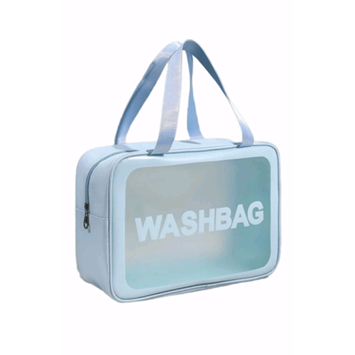 واش بگ مسافرتی سایز بزرگ با 2بند | رنگ آبی