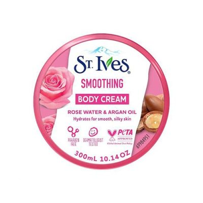 کرم بدن کاسه ای سنت ایوز حاوی روغن آرگان و عصاره گل رز | 300 میل