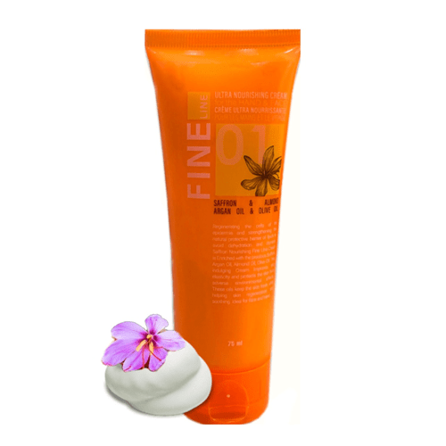 کرم تیوپی مغذی زعفران دست و صورت فاین لاین | 75 میل