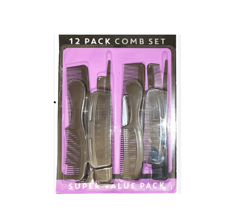 پک 12 عددی شانه Super value pack رنگ مشکی