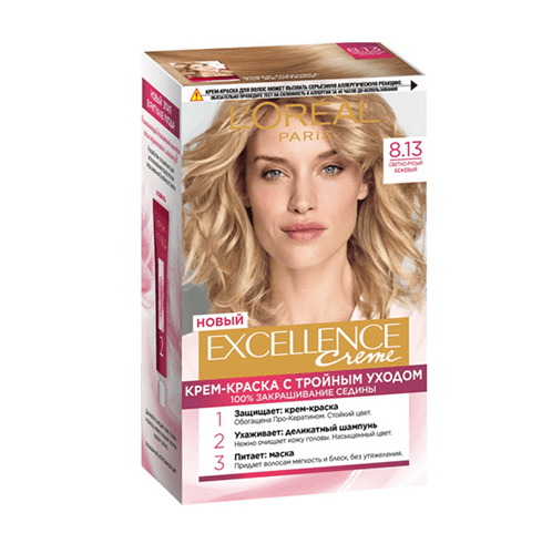 کیت رنگ مو فرانسوی Excellence لورال شماره 8.13