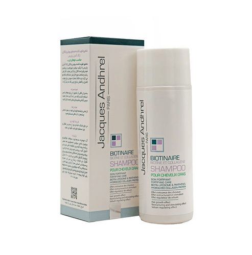 شامپو تقویت کننده بیوتین و کلاژن موهای چرب ژاک آندرل پاریس | 200 میل