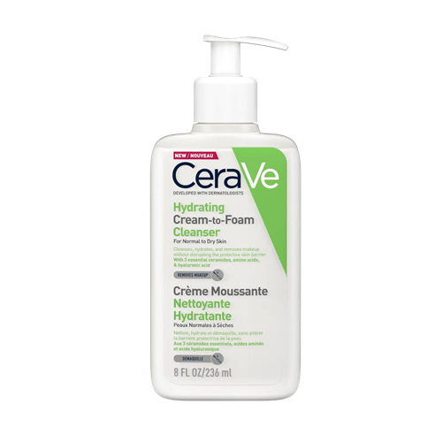 فوم کرمی شستشوی صورت سراوی مدل Hydrating | حجم 236 میل