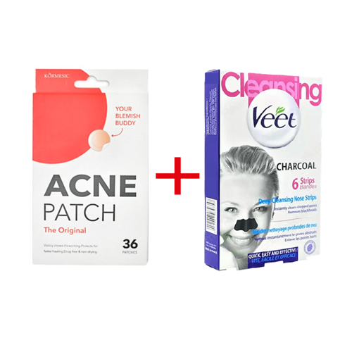 باندل پچ ضدجوش کورمسیک + پچ بینی زغالی جوش سر سیاه ویت