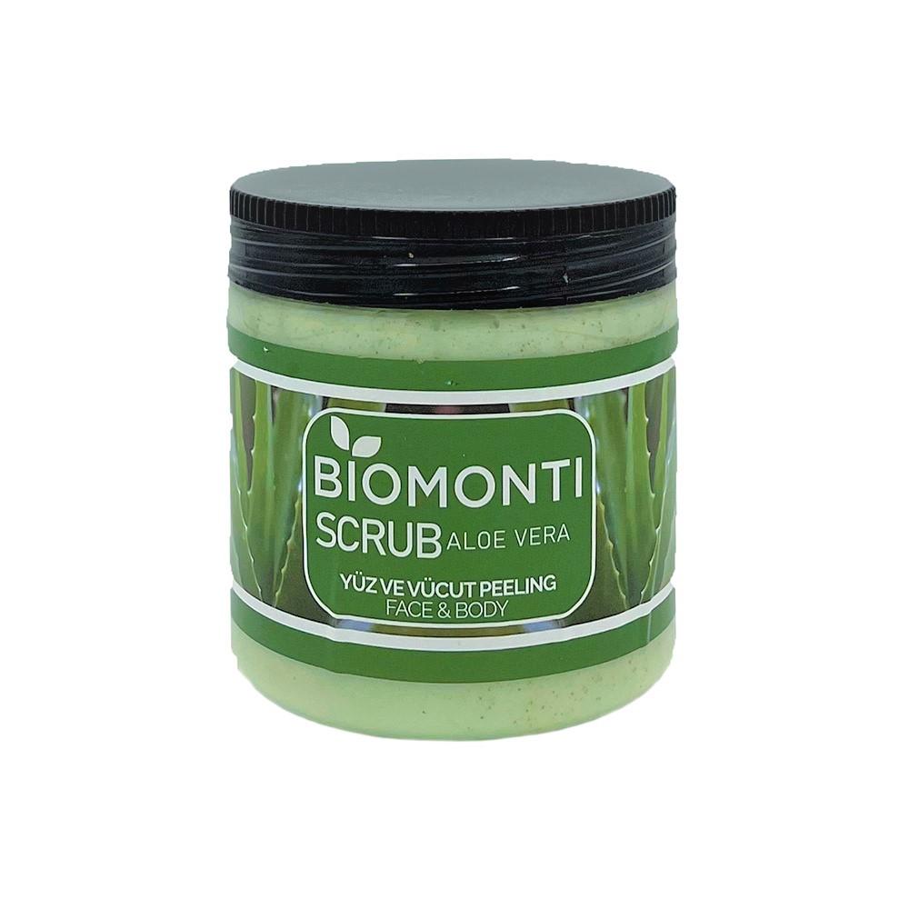 اسکراب صورت و بدن بیومونتی Biomonti آلوئه ‌ورا 500 میل