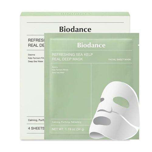 ماسک ورقه ای جلبک دریایی تسکین دهنده بایودنس | پک 4 عددی