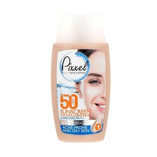 کرم ضد آفتاب SPF50 پوست چرب پیکسل رنگ لایت بژ | 50 میل