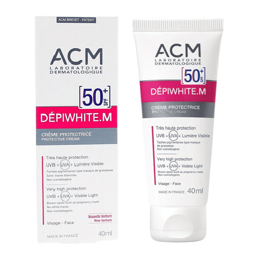 کرم ضد آفتاب spf 50 ای سی ام ACM مدل DEPIWHITE.M | حجم 40 میل