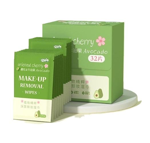 دستمال مرطوب پاک کننده آرایش ساشه ای آووکادو | 32 عددی
