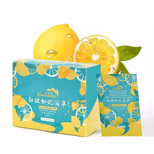 دستمال مرطوب پاک کننده آرایش ساشه ای لیمویی | 32 عددی