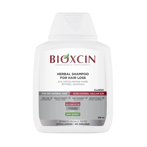 شامپو ضد ریزش گیاهی بیوکسین موهای خشک و نرمال | 300 میل