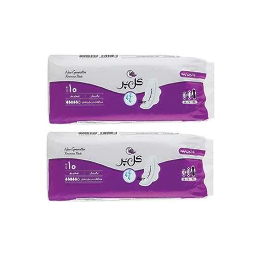 نوار بهداشتی بالدار خیلی بزرگ 10 عددی گل‌پر | پک 4 عددی